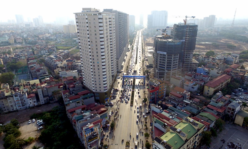 mot tuyen duong co nhieu du an chung cu tai ha noi