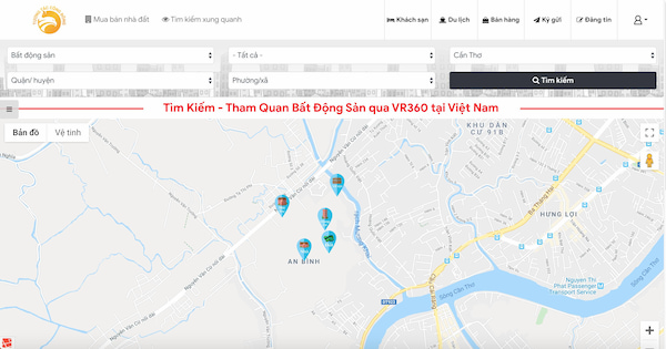 Tinh nang Tim Kiem Xung Quanh ap dung cong nghe VR360.